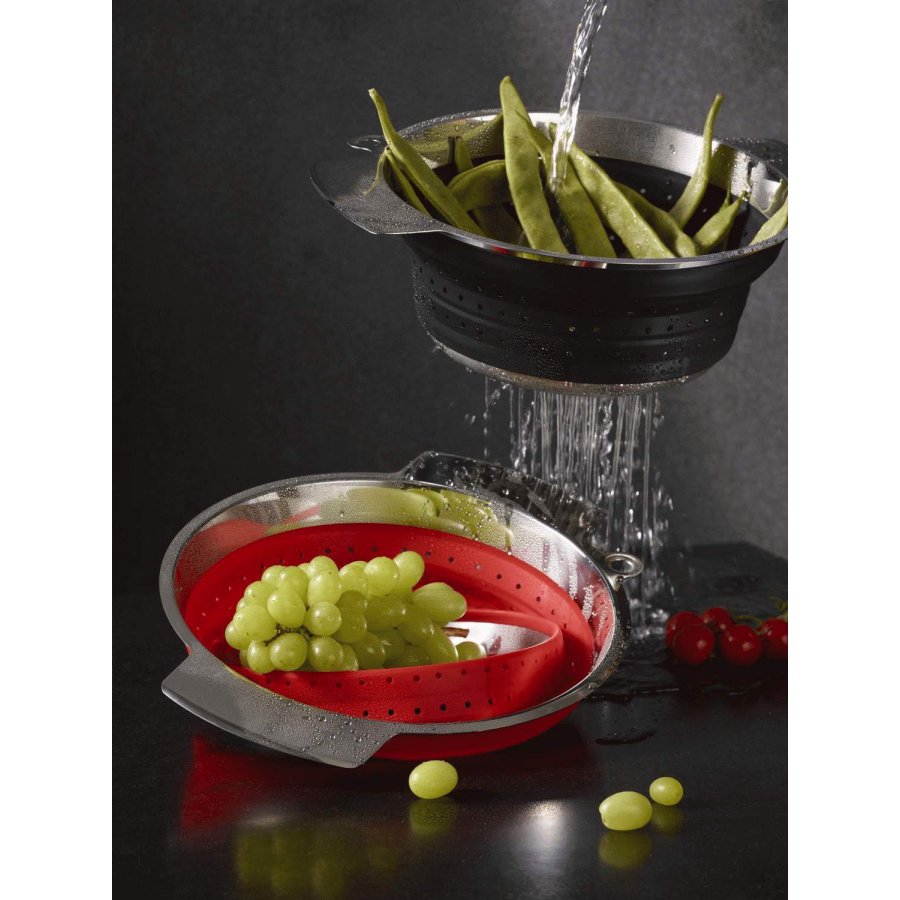 Rösle Faltbar Seiher, Stahl/Schwarz