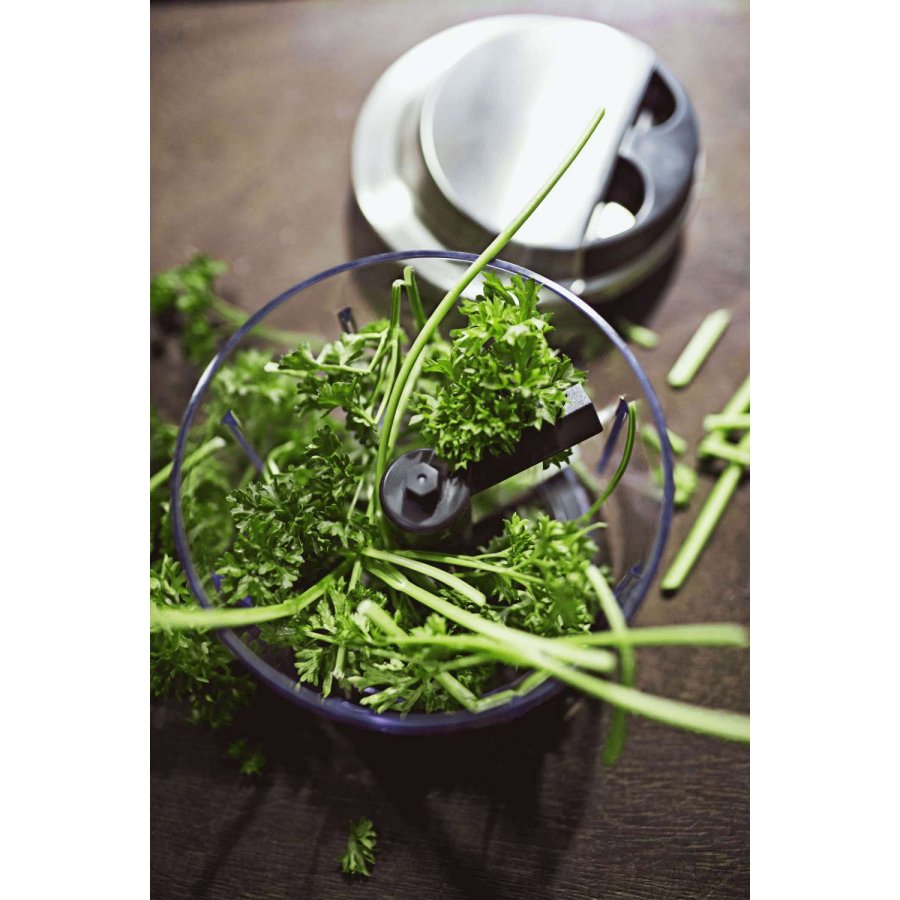 Rösle Multischneider mit Deckel 0,6 l, Stahl/Schwarz