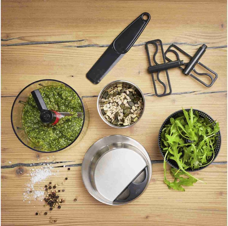 Rösle Multischneider mit Deckel 0,6 l, Stahl/Schwarz