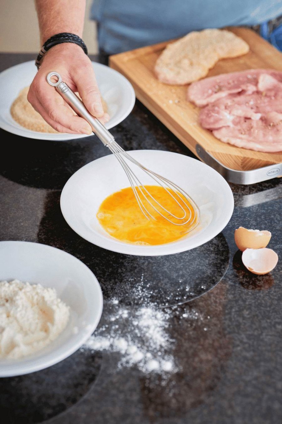 Rsle Schneebesen flach 27 cm, Stahl