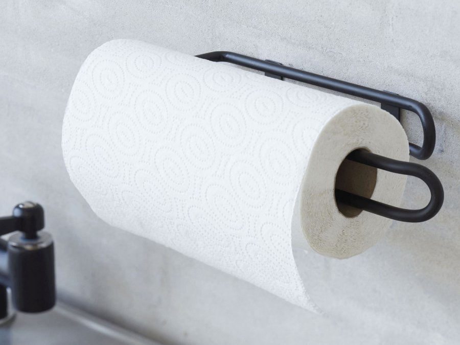 Funktion Wandmontierter Kchenrollenhalter H31,5 cm, Schwarz