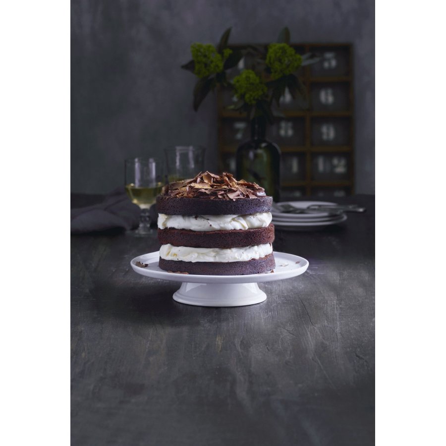 Pillivuyt Tortenplatte auf Sockel 30 cm, Wei