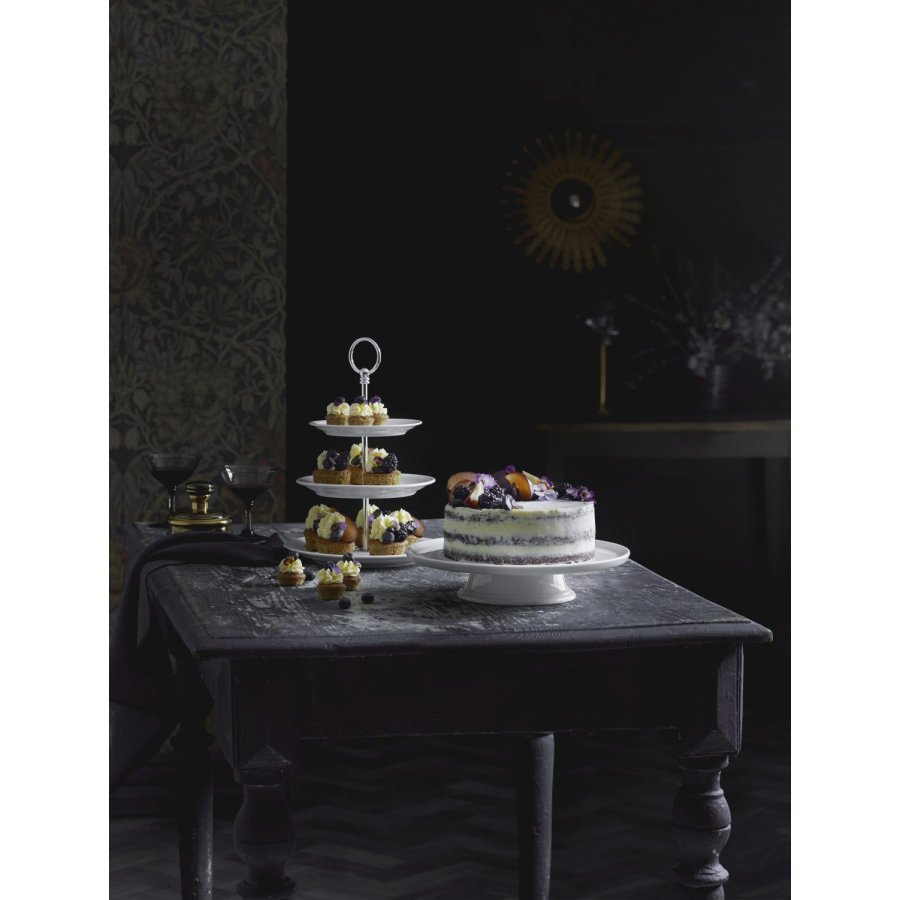 Pillivuyt Tortenplatte auf Sockel 30 cm, Wei