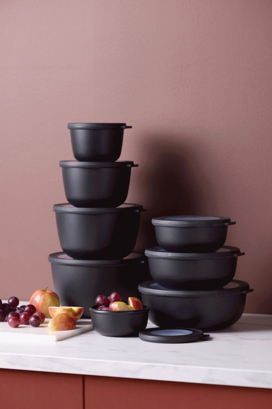 Mepal Cirqula Schlenset 4er Set, Schwarz