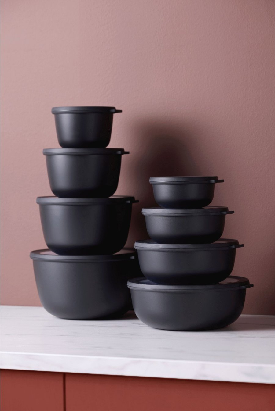 Mepal Cirqula Schlenset 4er Set, Schwarz