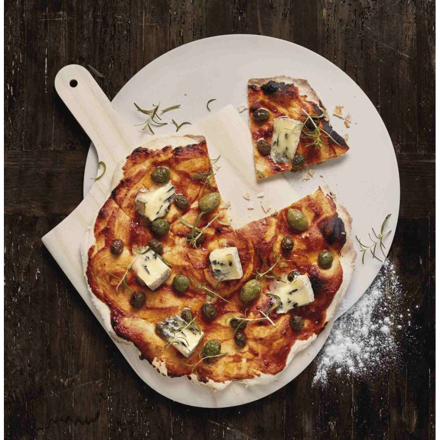 Funktion Pizzabackstein mit Schaufel 37,5 cm