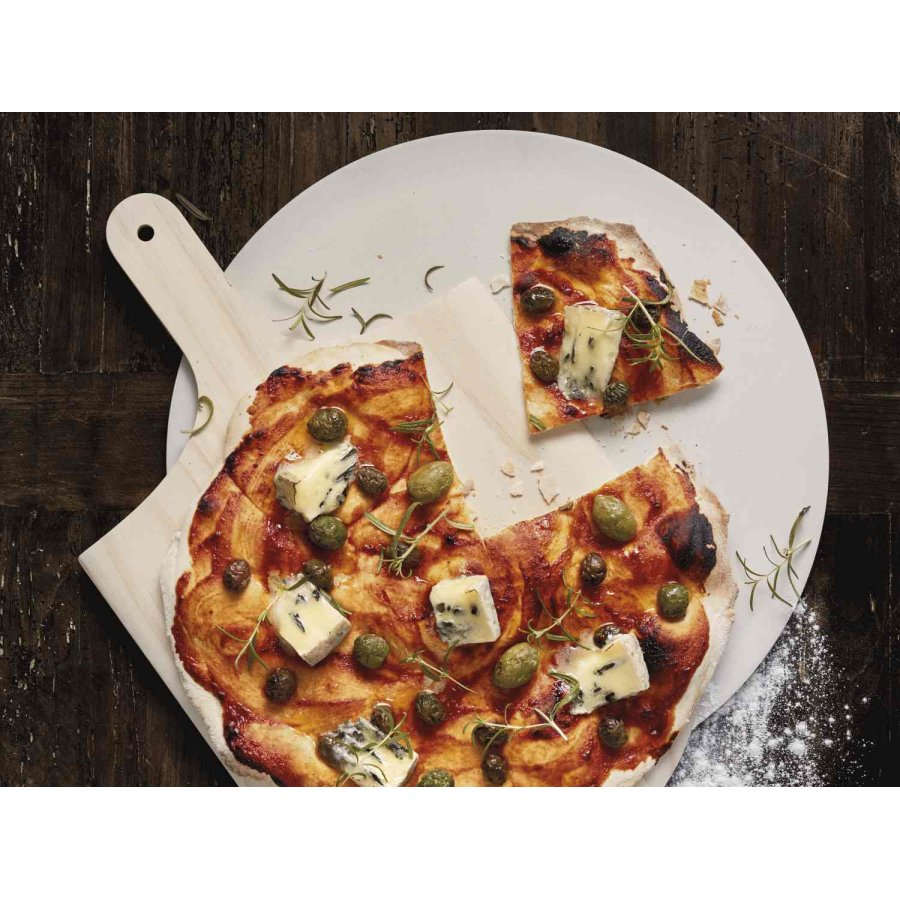 Funktion Pizzabackstein mit Schaufel 37,5 cm