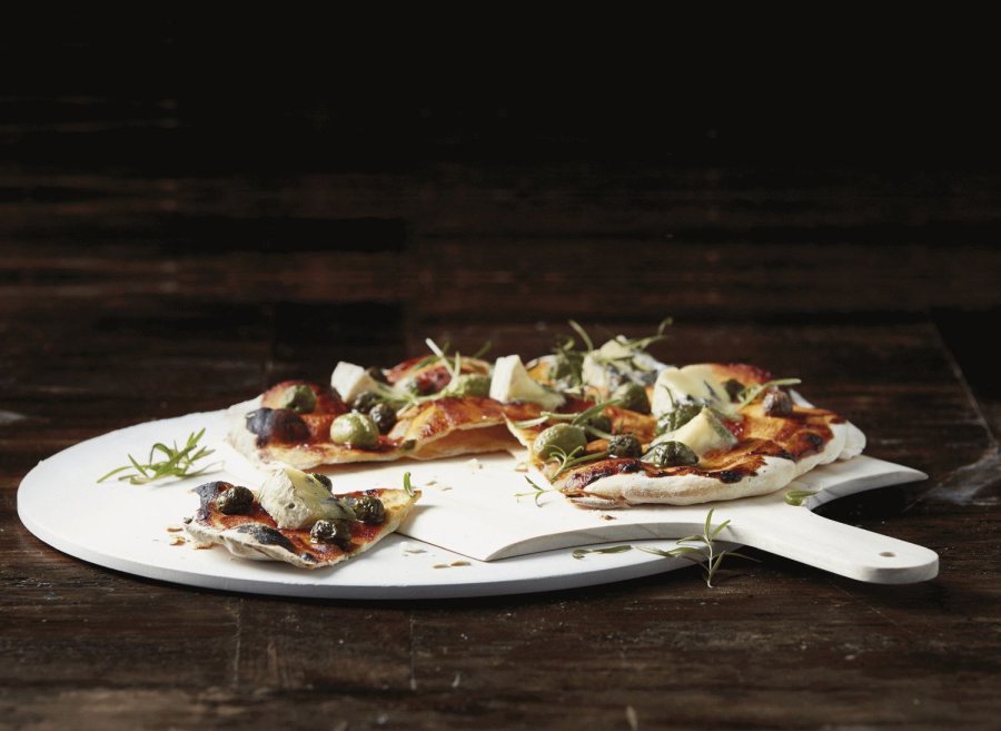 Funktion Pizzabackstein mit Schaufel 37,5 cm