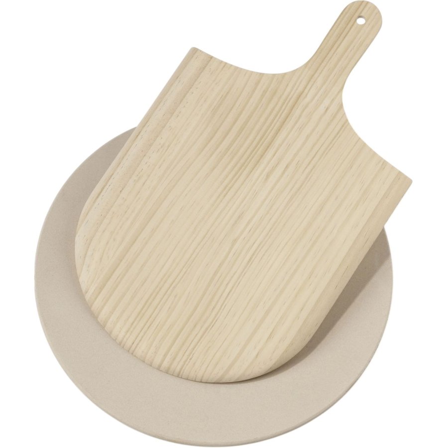 Funktion Pizzabackstein mit Schaufel 37,5 cm