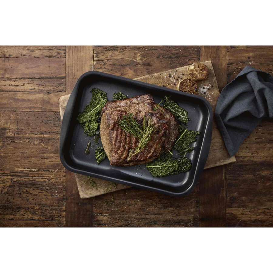 Funktion Ceramica Backform 25x35x6 cm, Schwarz Alu/Keramik