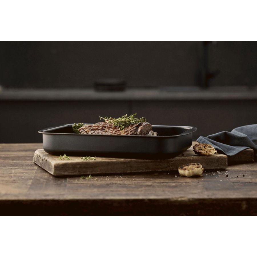 Funktion Ceramica Backform 25x35x6 cm, Schwarz Alu/Keramik