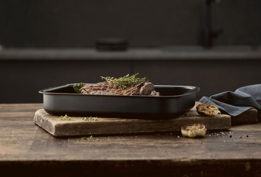 Funktion Ceramica Backform 25x35x6 cm, Schwarz Alu/Keramik