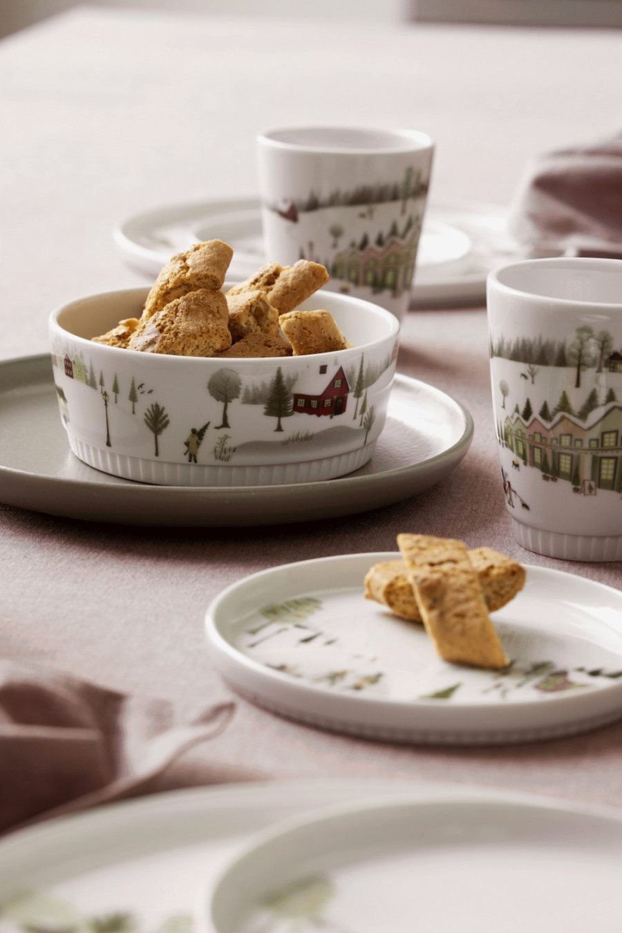 Pillivuyt Winter Schssel 14 cm, Wei