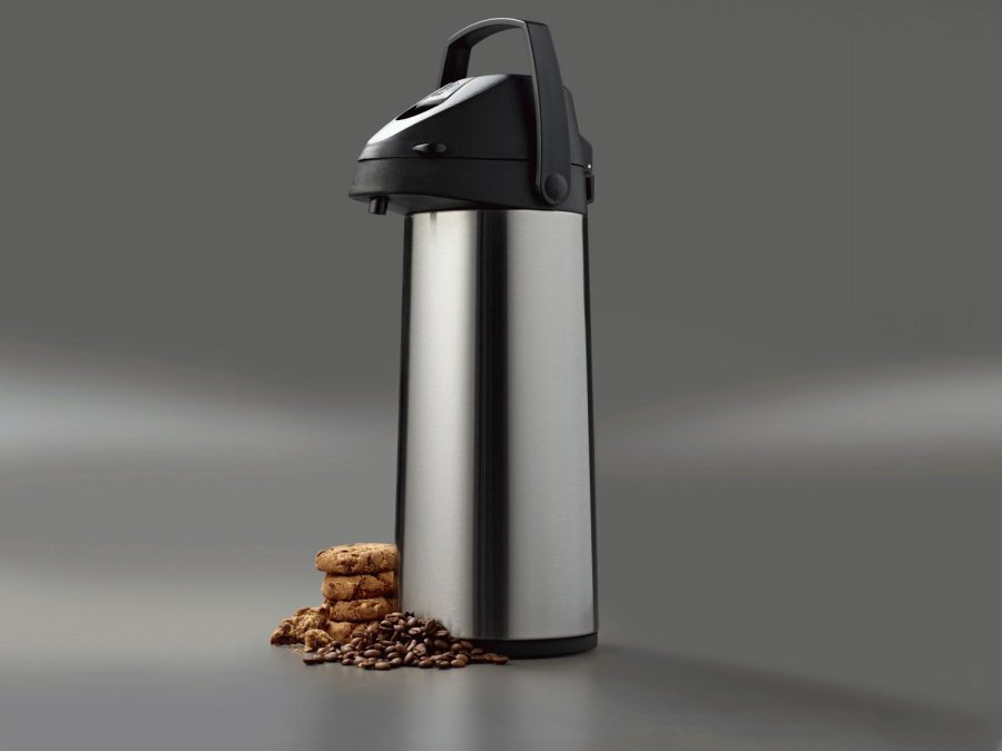 Funktion Pumpthermoskanne 1,9 L, Mattstahl