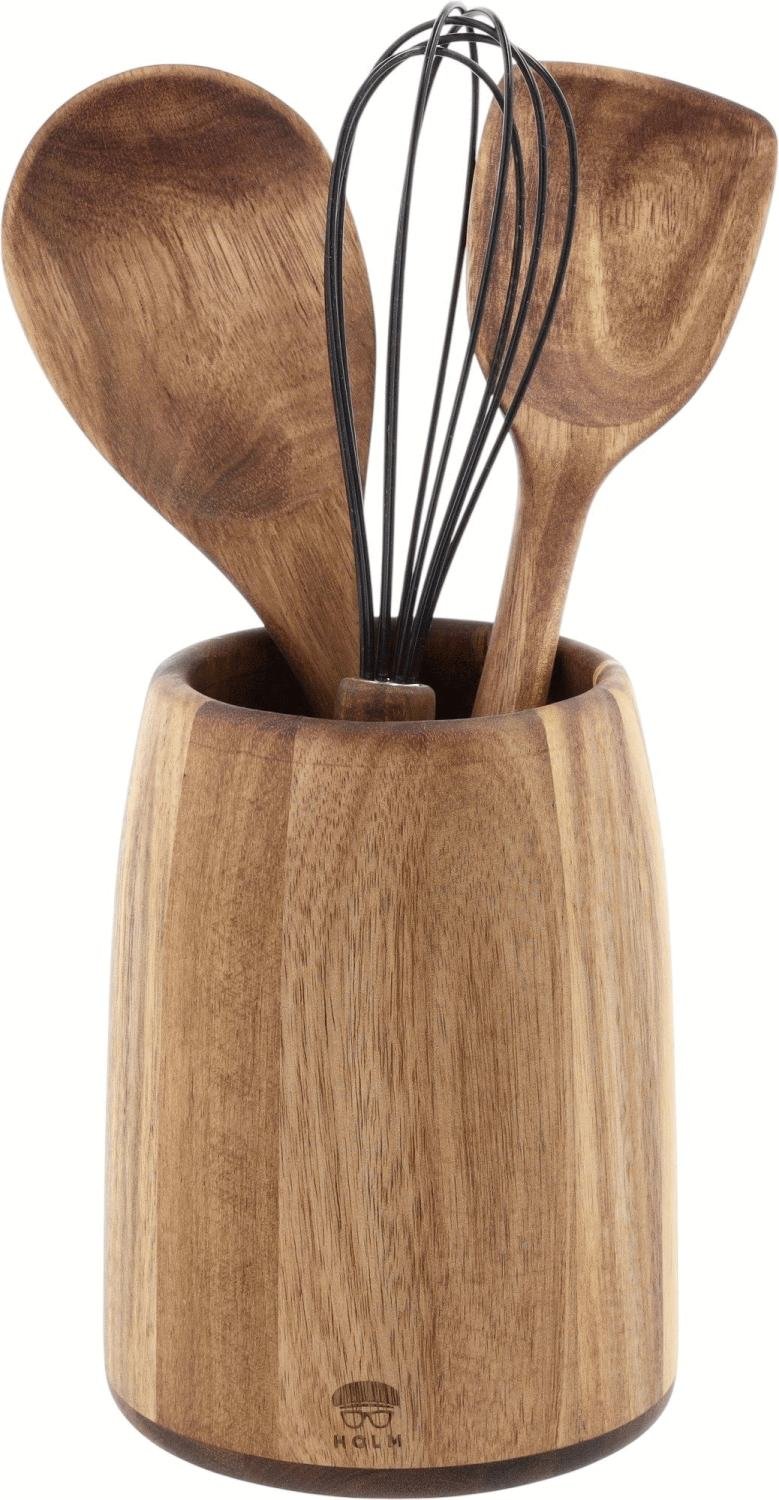 HOLM Utensilienhalter 17 cm, Akazie