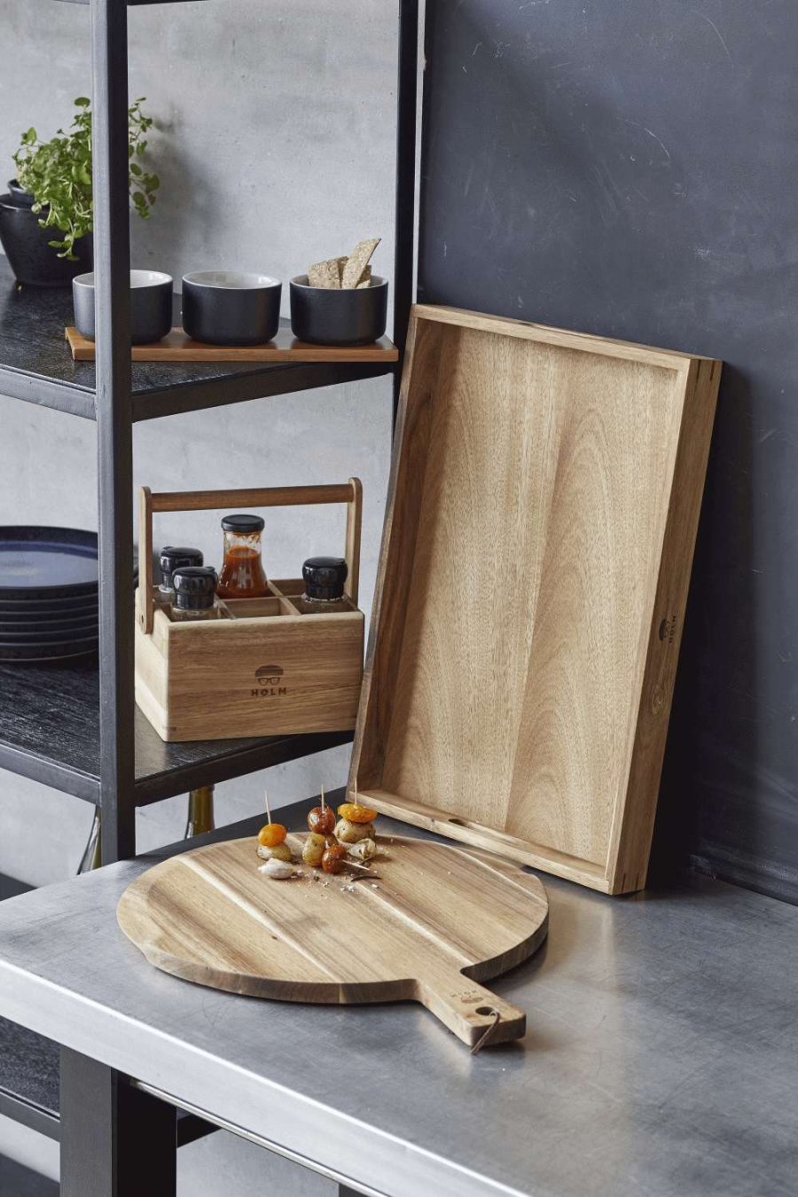 HOLM Tablett 51 cm, Akazie