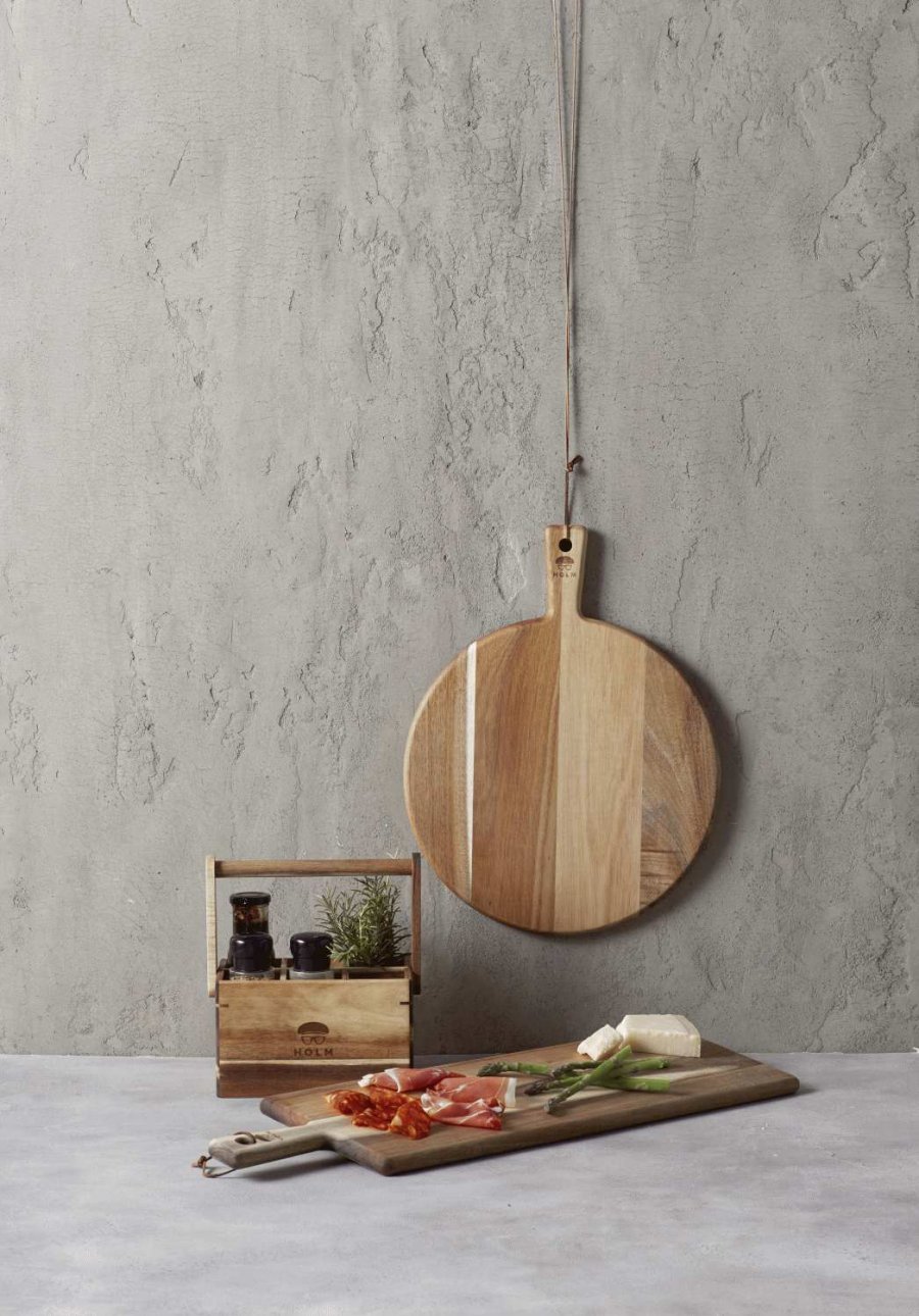 HOLM Utensilien-/Aufbewahrungshalter 24,8x14,2 cm, Akazie