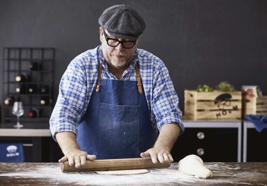 HOLM Schrze 70x90 cm, Blau