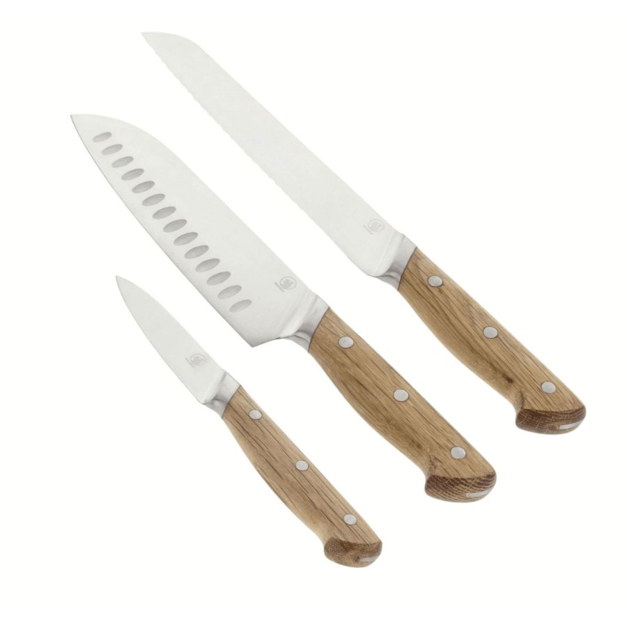Morsø Foresta Knivsæt 3 Dele, Eg/Rustfrit Stål