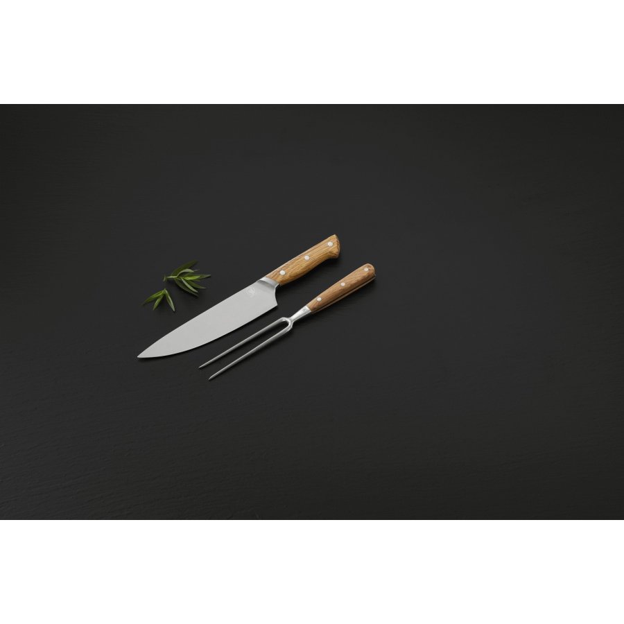 Mors Foresta Vorschneider-Set, Eiche/Edelstahl