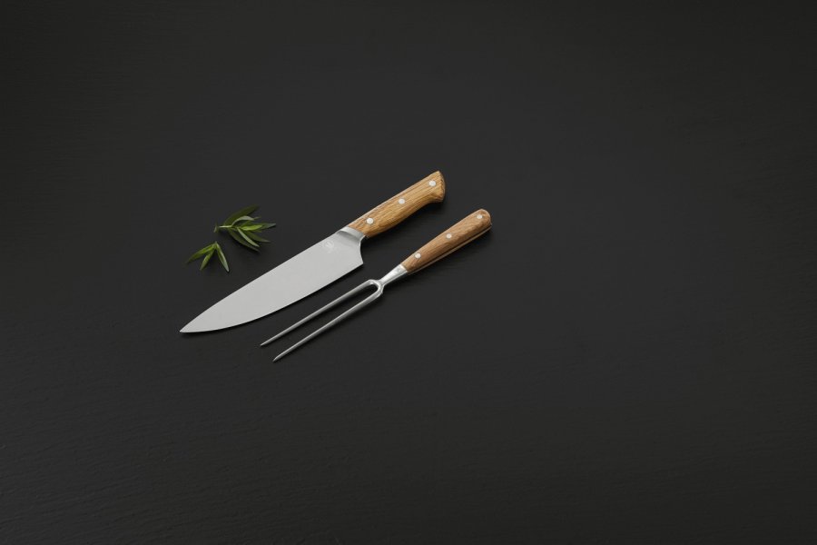 Mors Foresta Vorschneider-Set, Eiche/Edelstahl