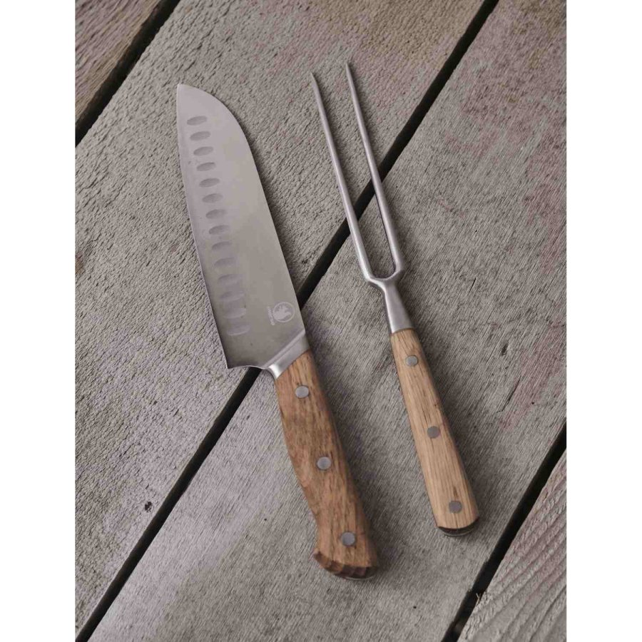 Mors Foresta Vorschneider-Set, Eiche/Edelstahl