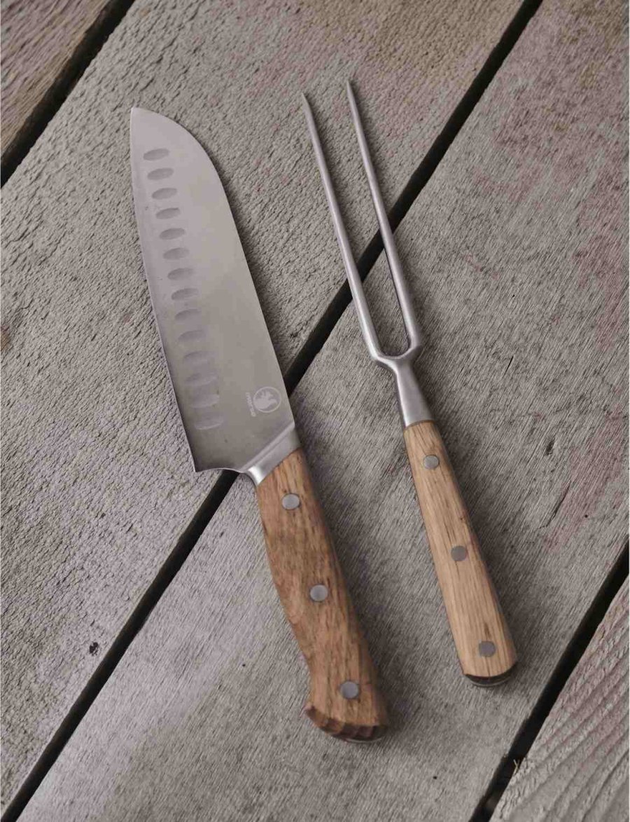 Mors Foresta Vorschneider-Set, Eiche/Edelstahl