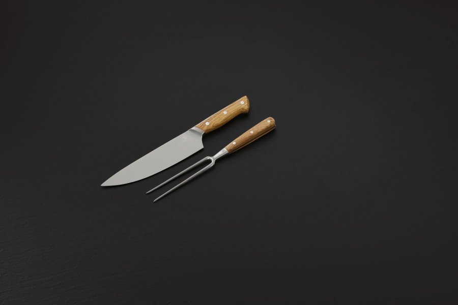 Mors Foresta Vorschneider-Set, Eiche/Edelstahl