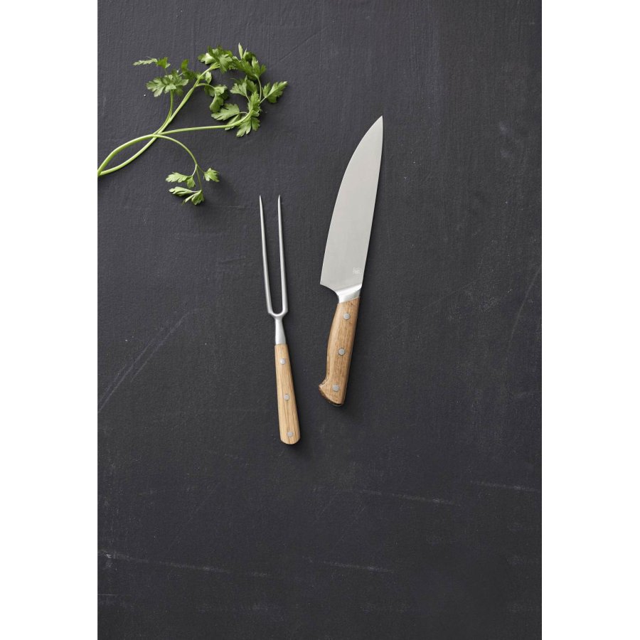 Mors Foresta Vorschneider-Set, Eiche/Edelstahl