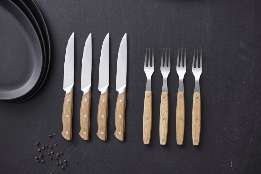 Mors Foresta Besteckset 8-teilig, Eiche/Edelstahl