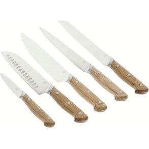 Mors Foresta Messerset 5-teilig, Eiche/Edelstahl