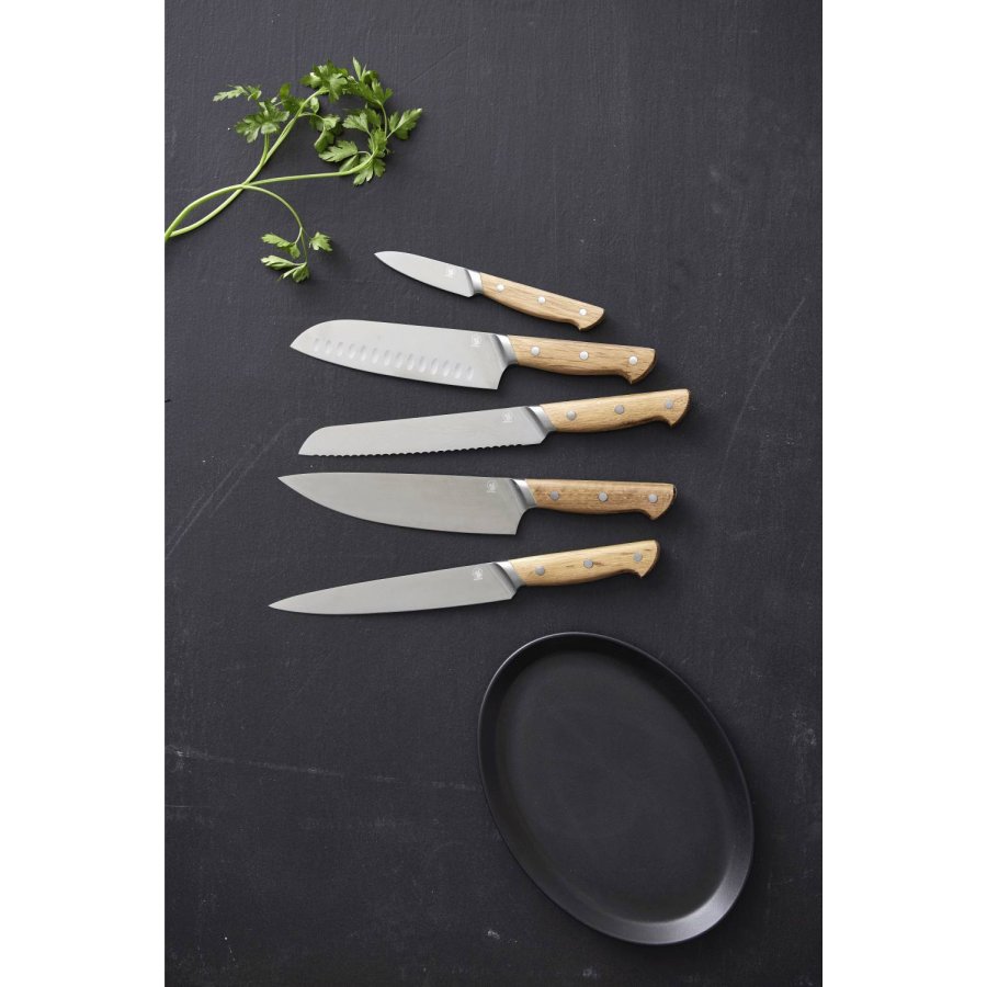 Morsø Foresta Knivsæt 5 Dele, Eg/Rustfrit Stål
