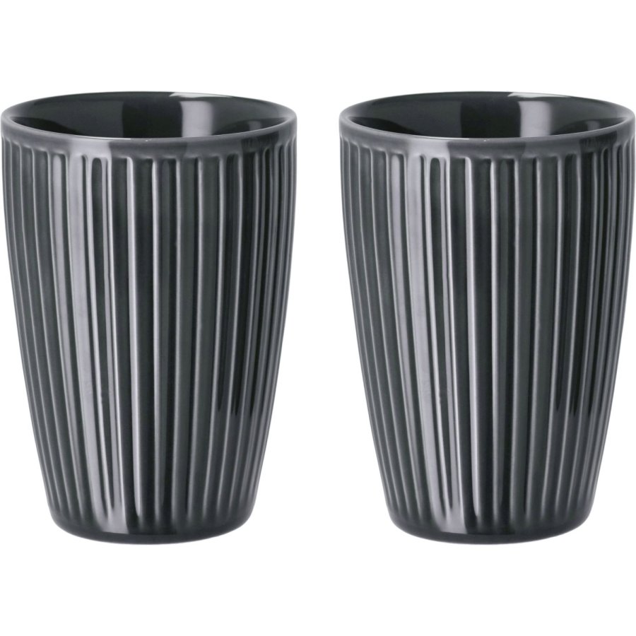 Pillivuyt Pliss Thermobecher 2er Set 25 cl, Midnight Blue