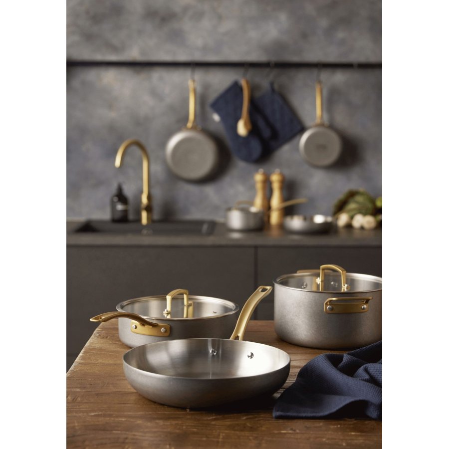 Pillivuyt Gourmet Durance Kochtopf mit Glasdeckel 20 cm/2,9 L, Edelstahl