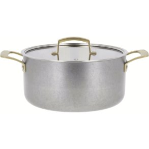 Pillivuyt Gourmet Durance Gryde m. Glaslg 24 cm/5 L, Rustfrit Stl