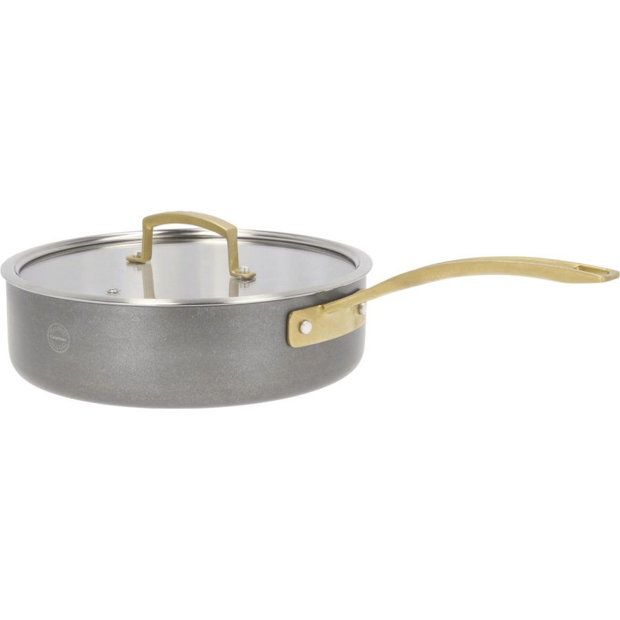 Pillivuyt Gourmet Durance Sautierpfanne mit Deckel 24 cm, Stahl rostfrei