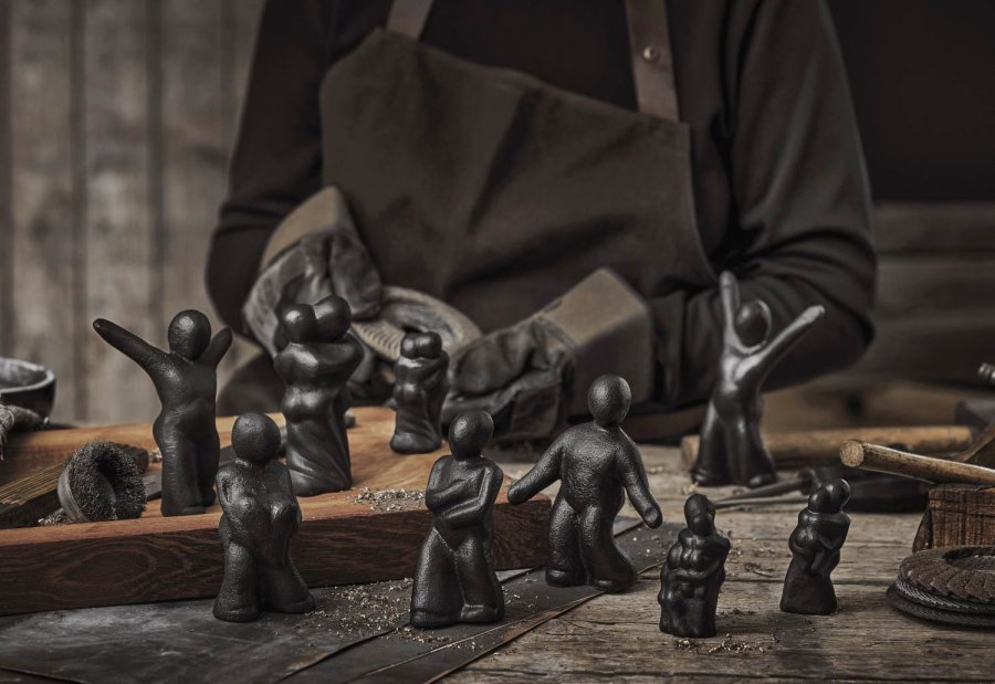 Mors Skulptur H13 cm, Schwarz