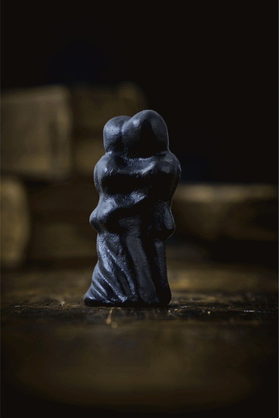 Mors Skulptur H13 cm, Schwarz