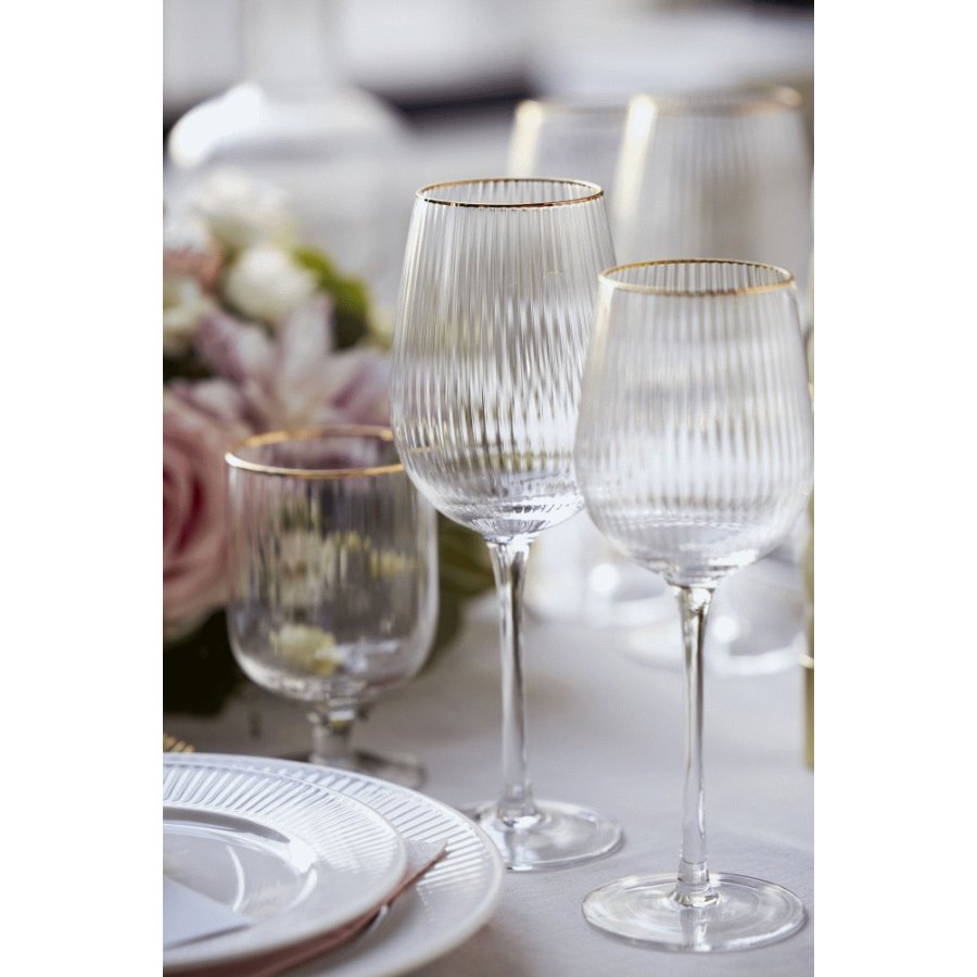 Lyngby Glas Palermo Gold Rdvinsglas 4 stk. 40 cl