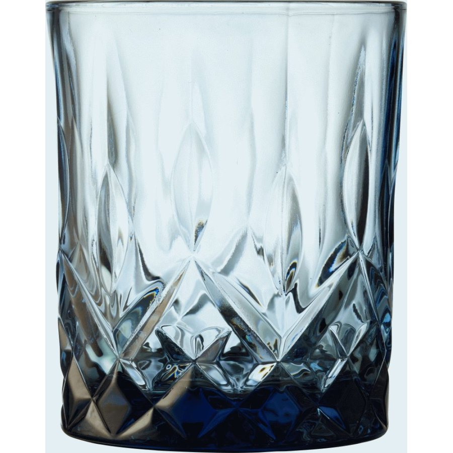 Lyngby Glas Sorrento Whiskyglas 4er Set 32 cl, Blau