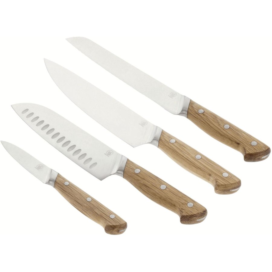 Morsø Foresta Knivsæt 4 Dele, Eg/Rustfrit Stål