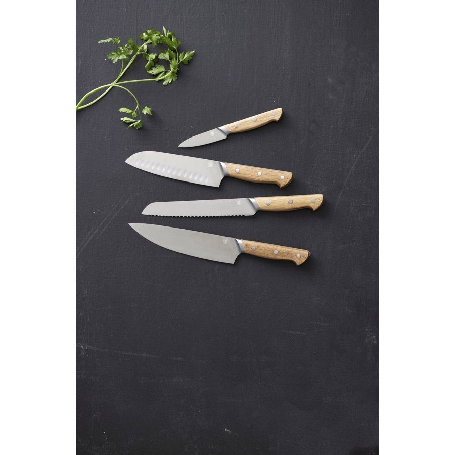Morsø Foresta Knivsæt 4 Dele, Eg/Rustfrit Stål