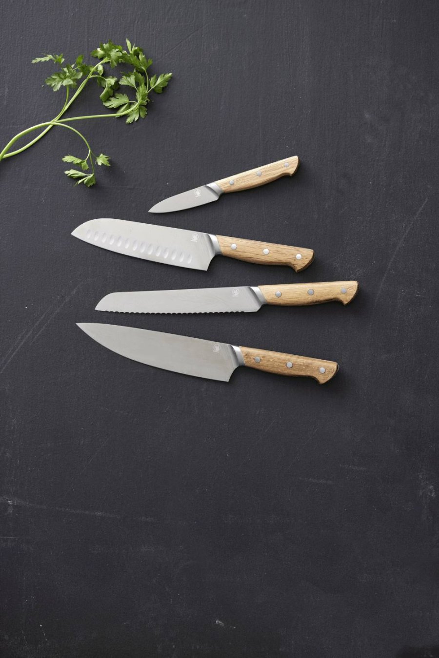 Morsø Foresta Knivsæt 4 Dele, Eg/Rustfrit Stål