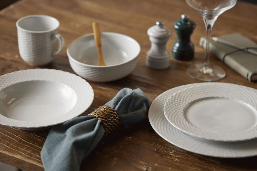 Pillivuyt Basket Teller 22 cm, Wei