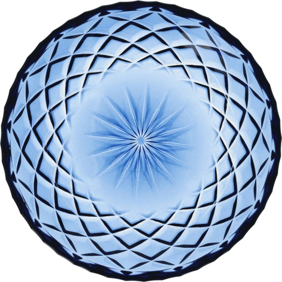Lyngby Glas Sorrento Kuchenteller 4er Set 16 cm, Blau