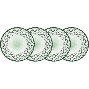 Lyngby Glas Sorrento Kuchenteller 4er Set 16 cm, Grn
