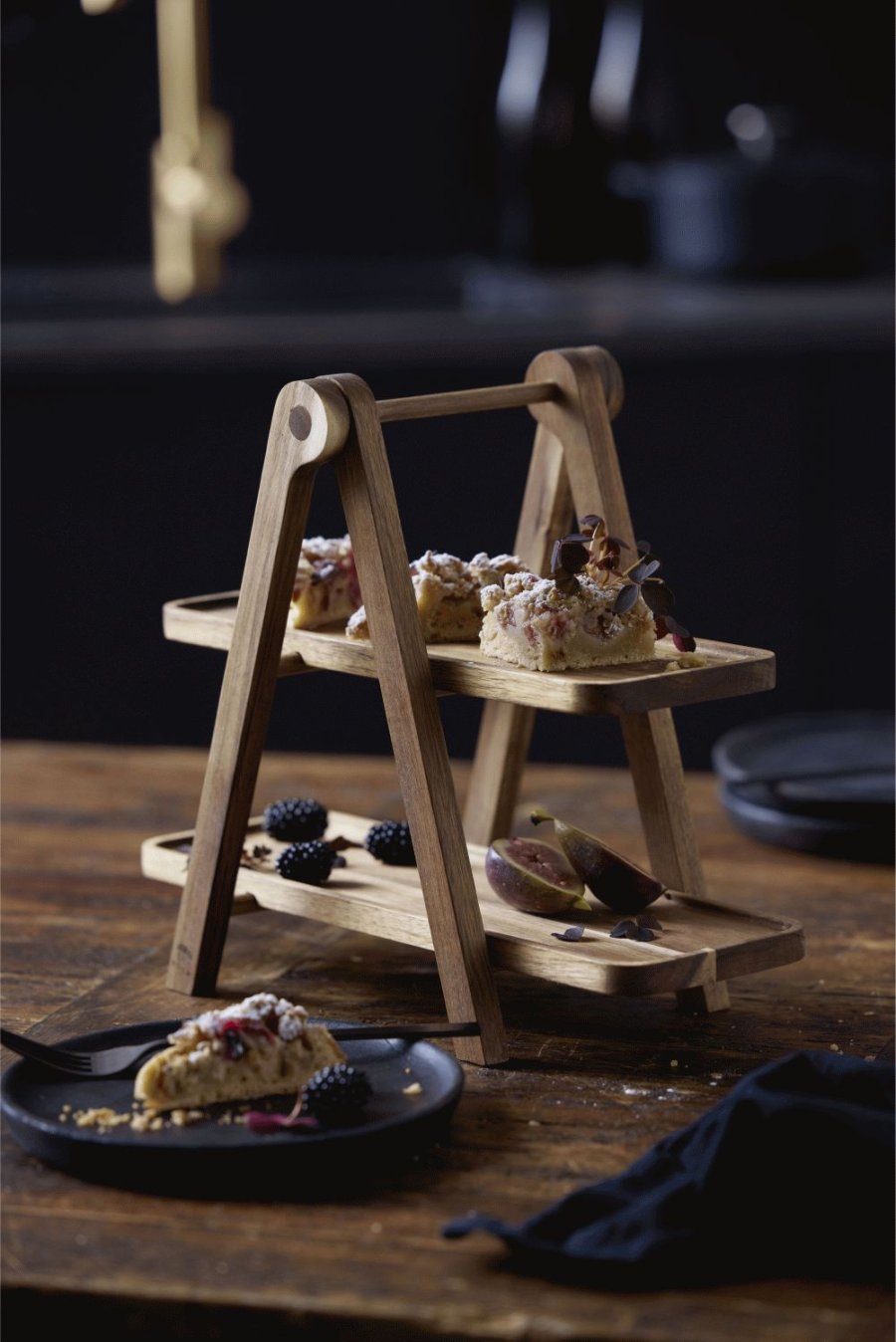 HOLM Servier-Aufsatz H36 cm, Akazie