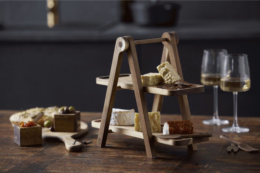 HOLM Servier-Aufsatz H36 cm, Akazie