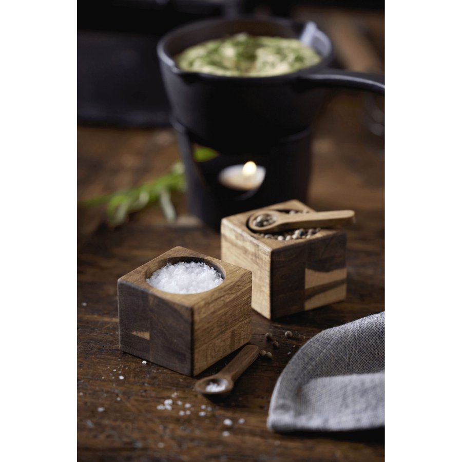 HOLM Mini-Schssel-Set 2er Set, 5 cm H5 cm, Akazie