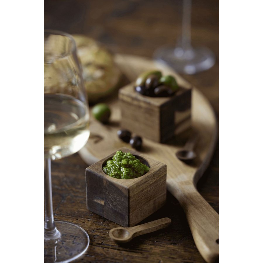 HOLM Mini-Schssel-Set 2er Set, 5 cm H5 cm, Akazie